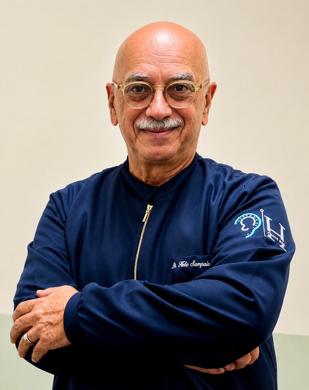 Retrato do Dr. Hélio Sampaio Filho, acupunturista em São Paulo